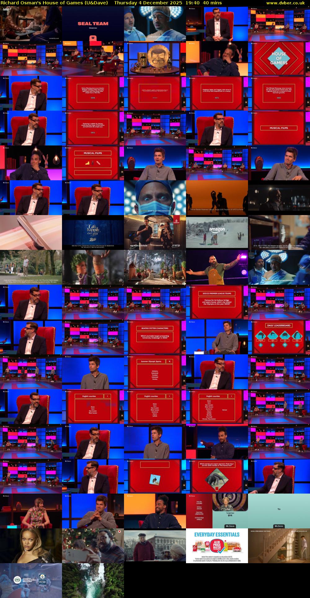 Richard Osman's House of Games (U&Dave) Thursday 4 December 2025 19:40 - 20:20