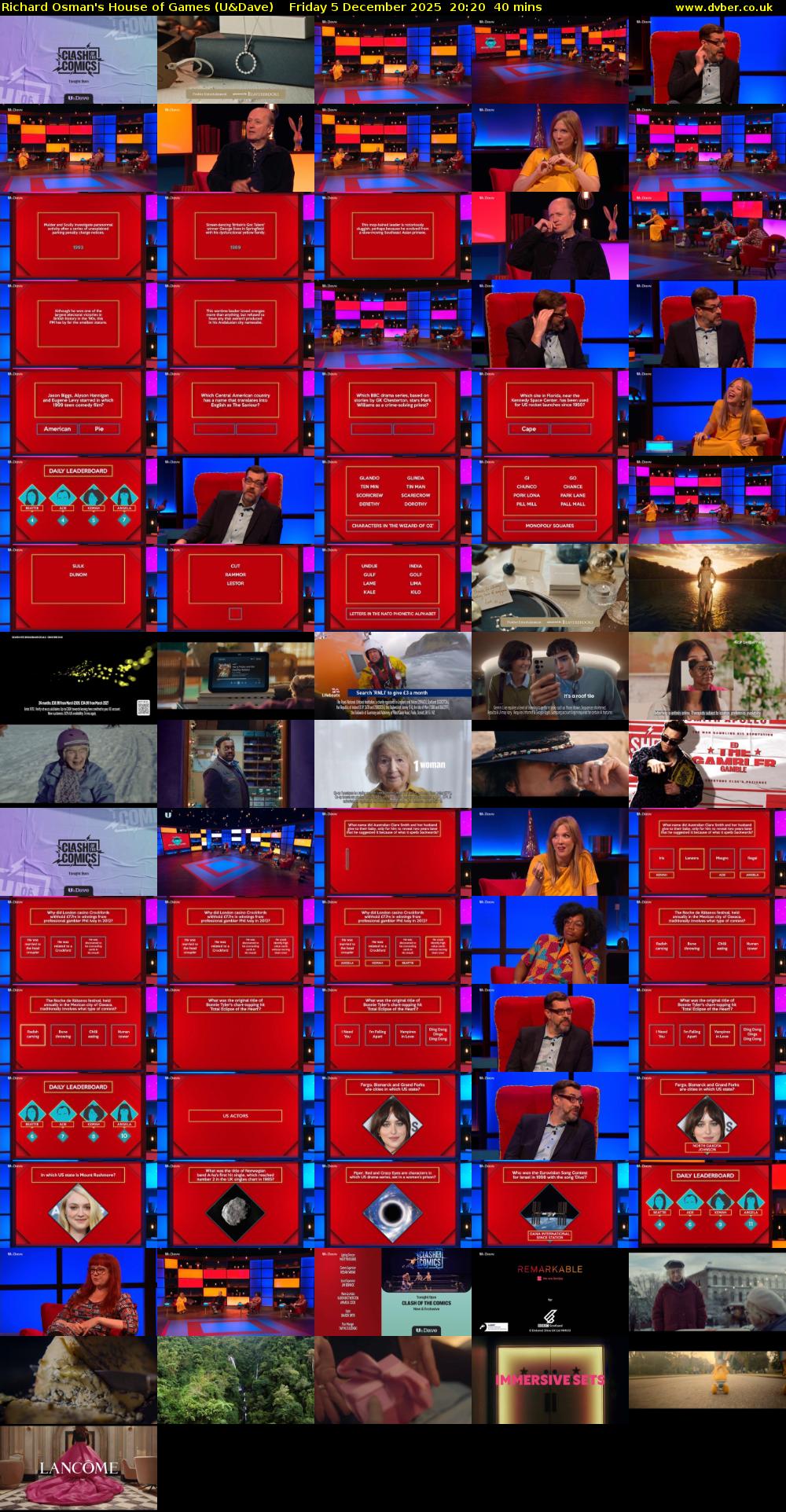 Richard Osman's House of Games (U&Dave) Friday 5 December 2025 20:20 - 21:00