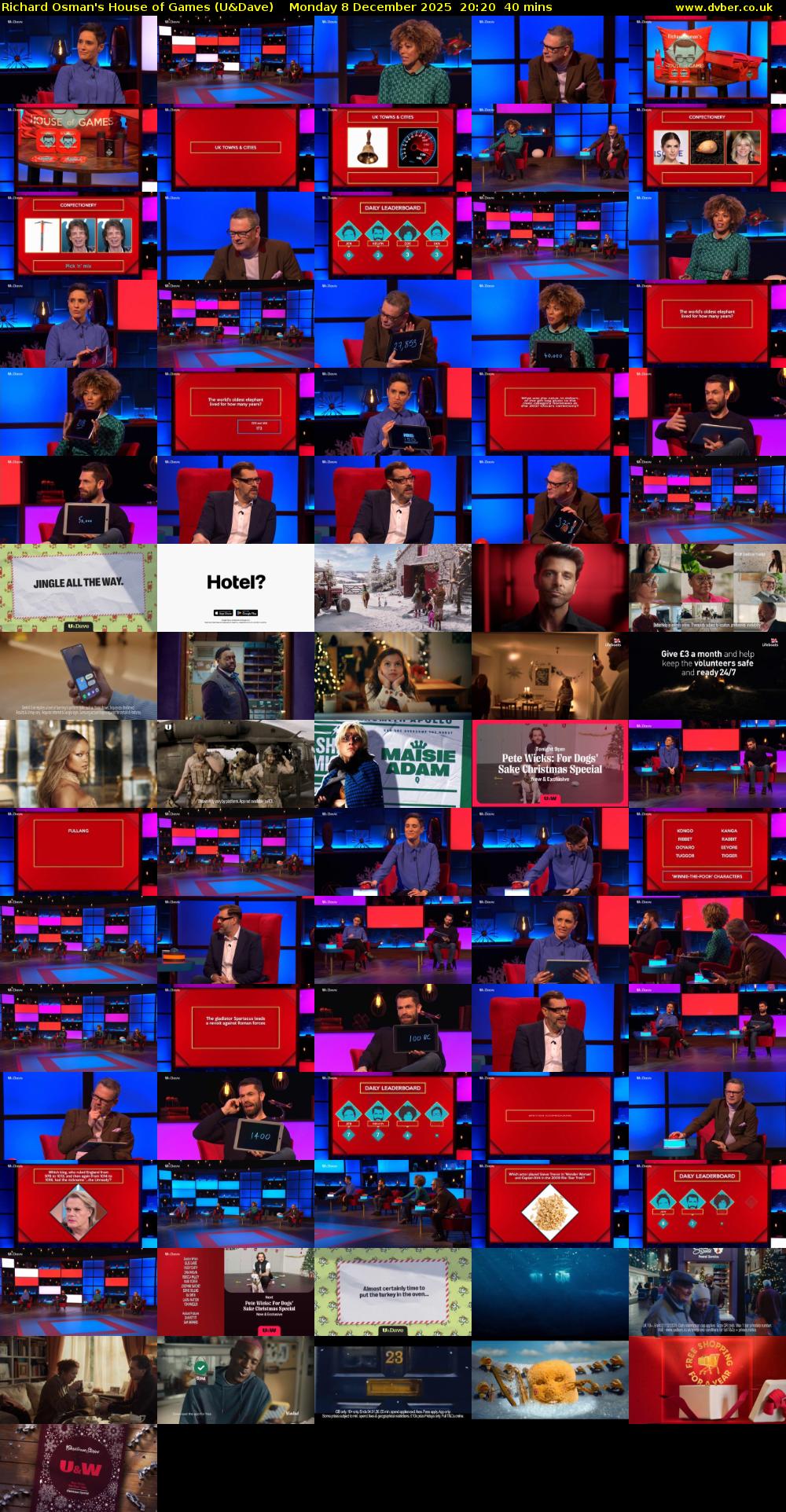 Richard Osman's House of Games (U&Dave) Monday 8 December 2025 20:20 - 21:00