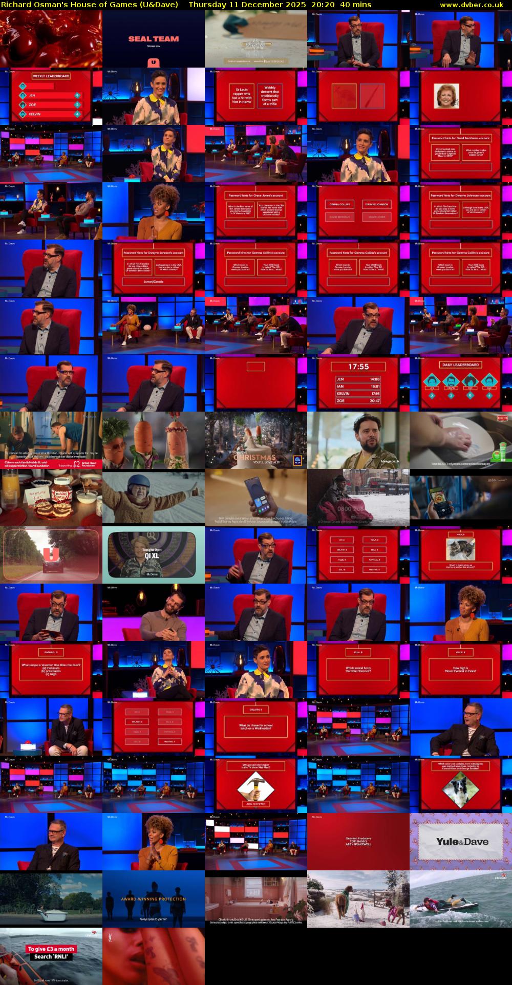 Richard Osman's House of Games (U&Dave) Thursday 11 December 2025 20:20 - 21:00