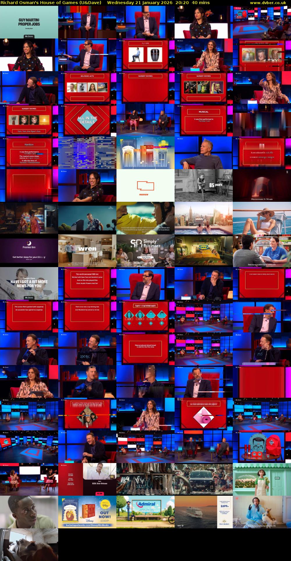 Richard Osman's House of Games (U&Dave) Wednesday 21 January 2026 20:20 - 21:00