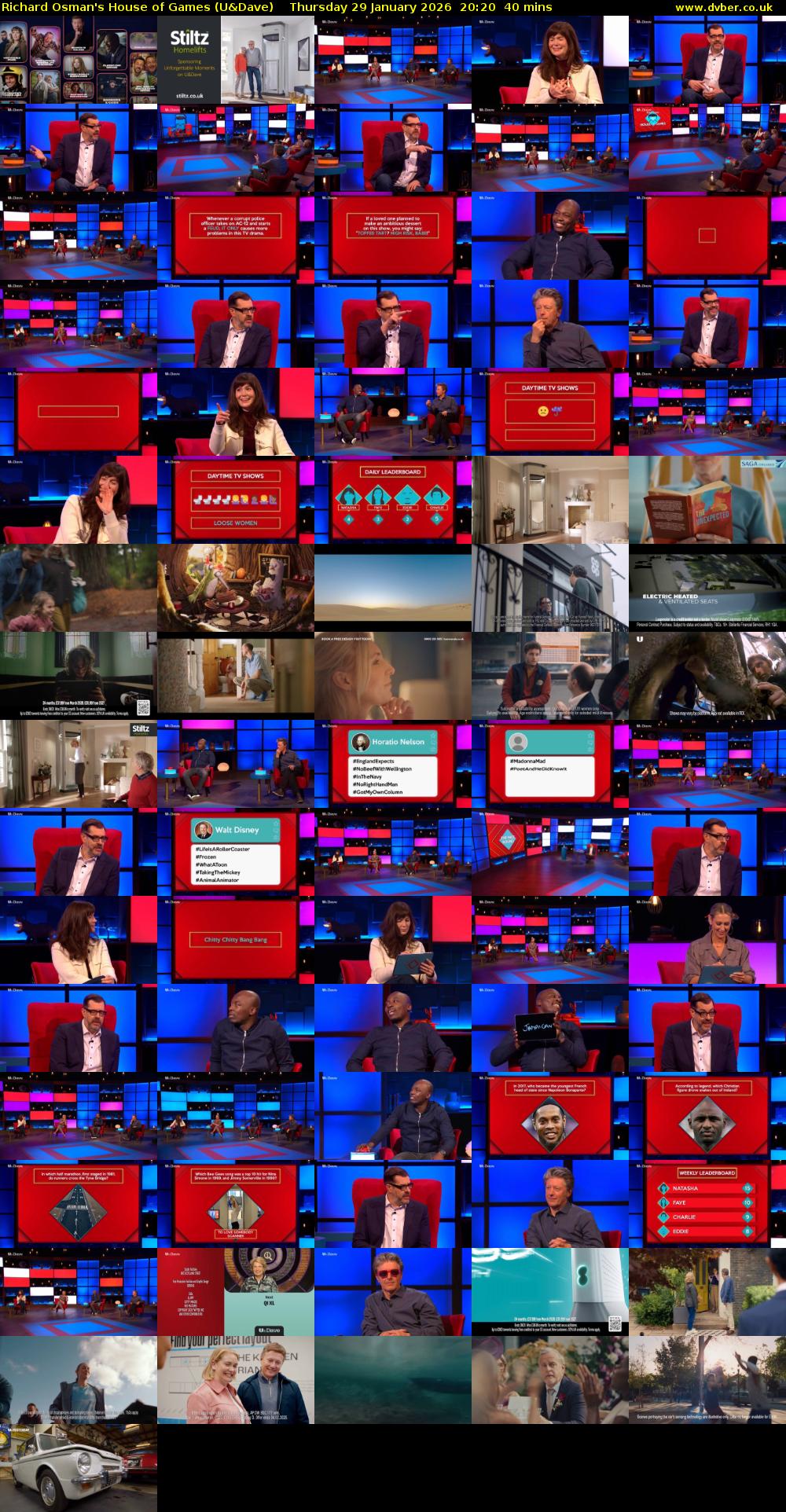 Richard Osman's House of Games (U&Dave) Thursday 29 January 2026 20:20 - 21:00