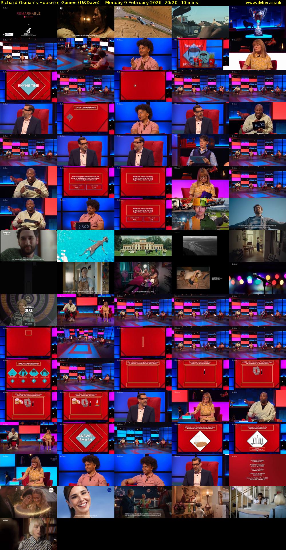 Richard Osman's House of Games (U&Dave) Monday 9 February 2026 20:20 - 21:00