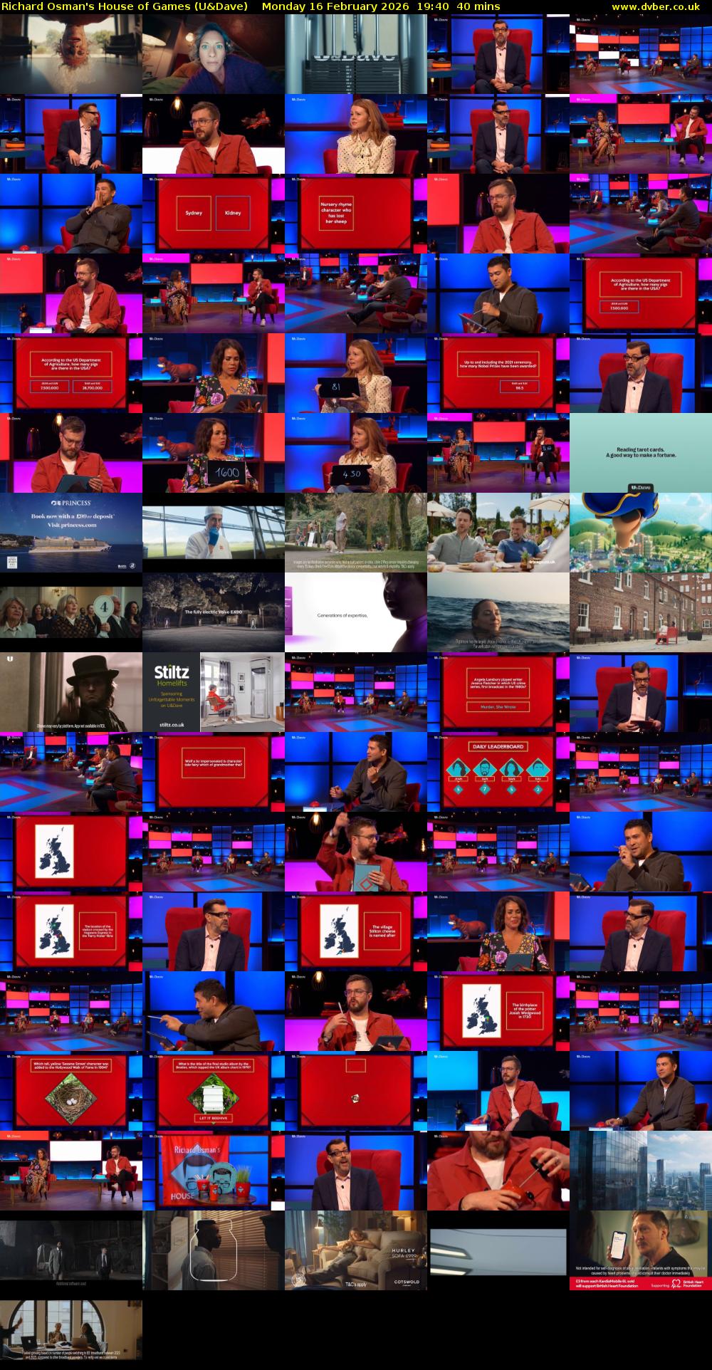Richard Osman's House of Games (U&Dave) Monday 16 February 2026 19:40 - 20:20