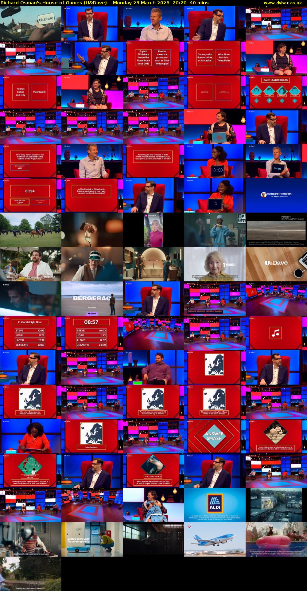 Richard Osman's House of Games (U&Dave) Monday 23 March 2026 20:20 - 21:00