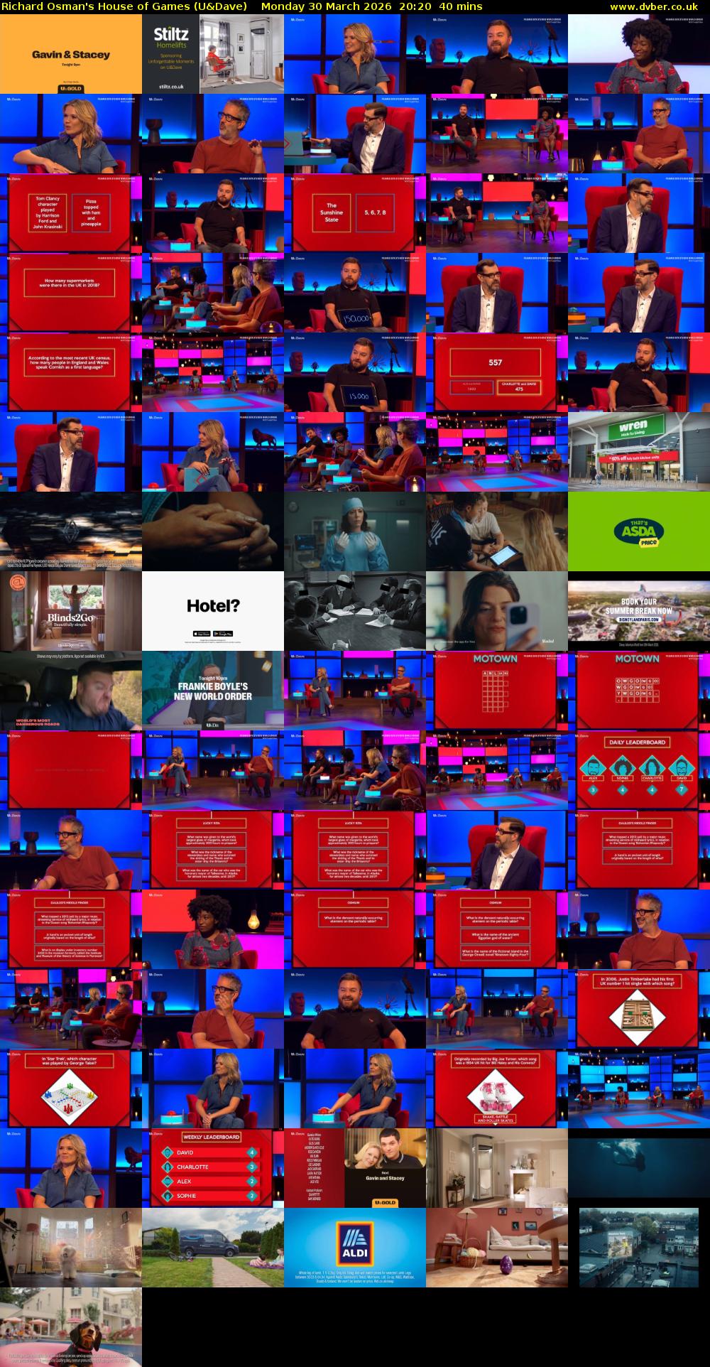 Richard Osman's House of Games (U&Dave) Monday 30 March 2026 20:20 - 21:00