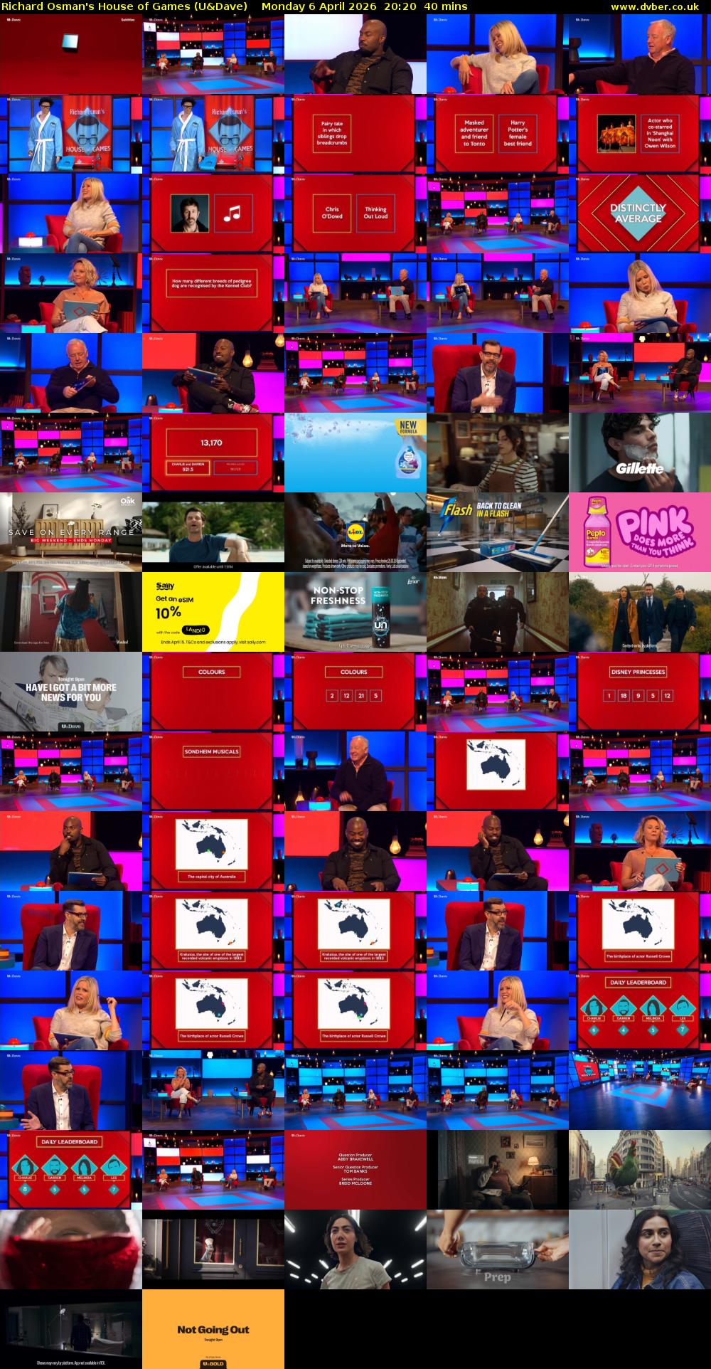 Richard Osman's House of Games (U&Dave) Monday 6 April 2026 20:20 - 21:00