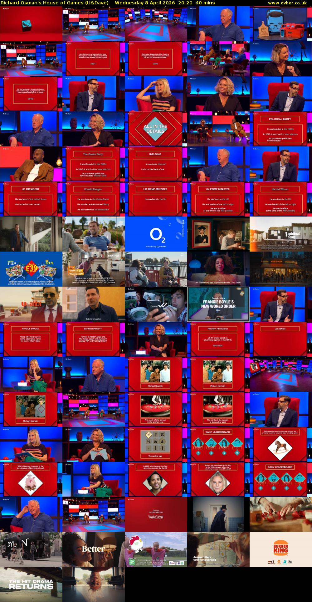 Richard Osman's House of Games (U&Dave) Wednesday 8 April 2026 20:20 - 21:00