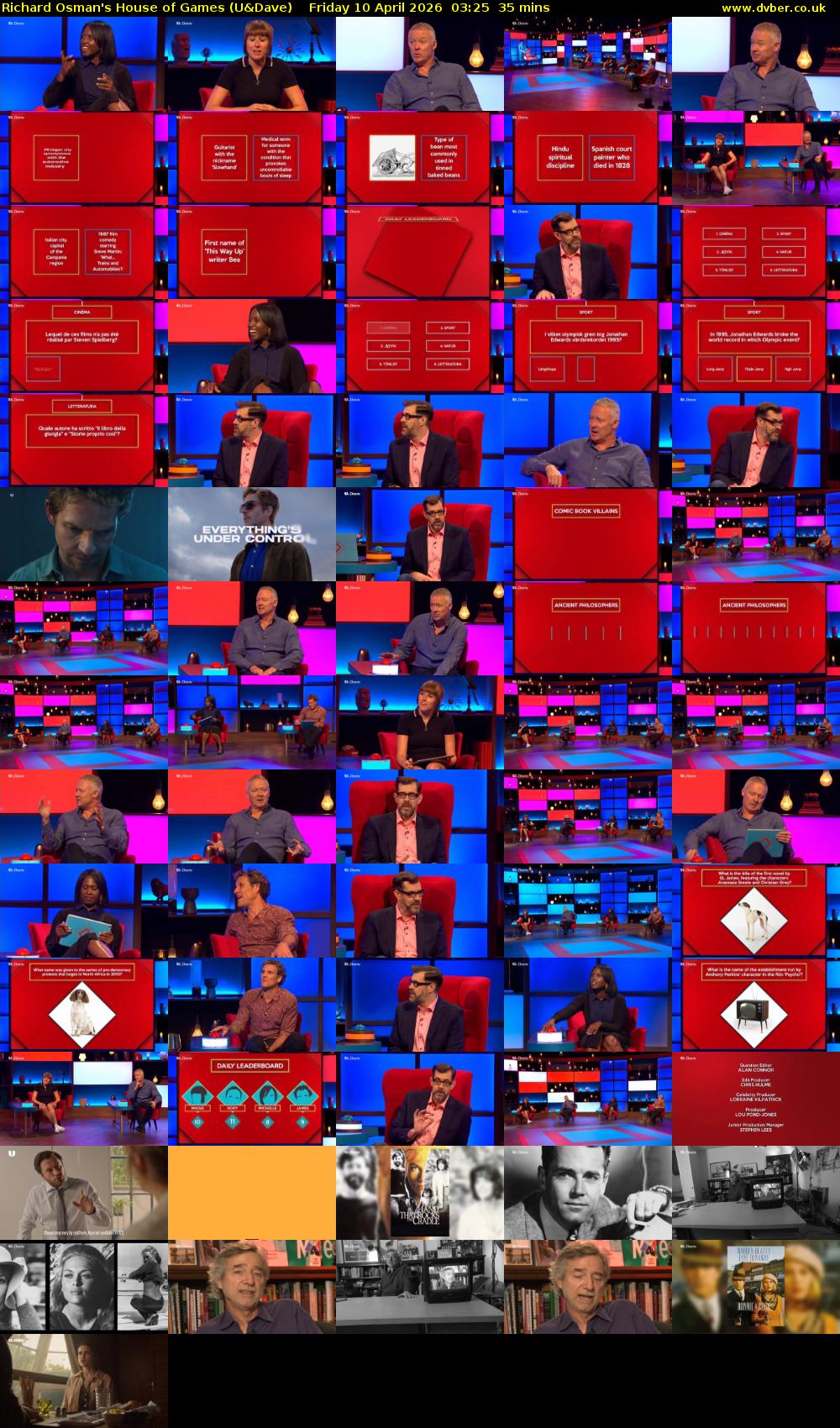 Richard Osman's House of Games (U&Dave) Friday 10 April 2026 03:25 - 04:00