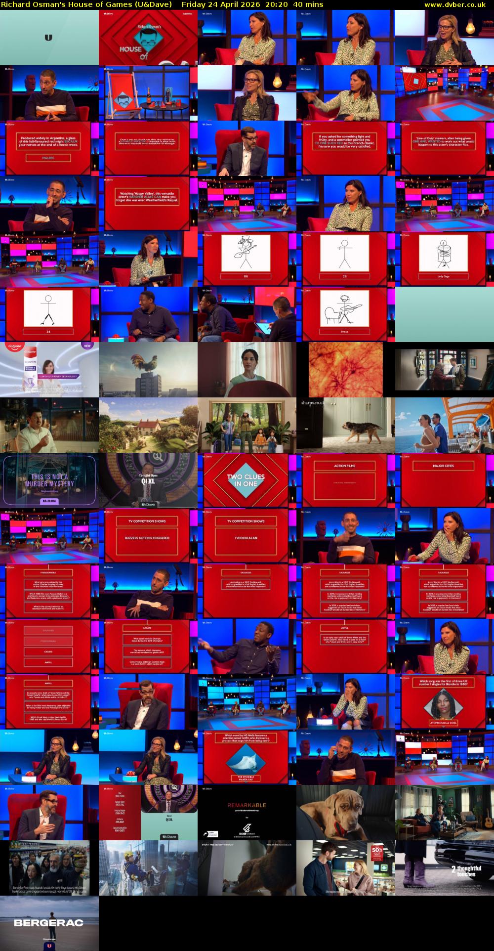 Richard Osman's House of Games (U&Dave) Friday 24 April 2026 20:20 - 21:00