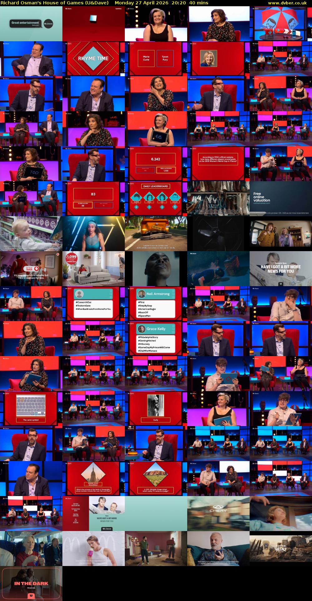 Richard Osman's House of Games (U&Dave) Monday 27 April 2026 20:20 - 21:00