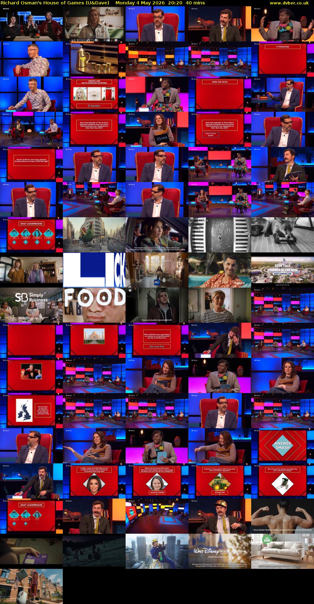 Richard Osman's House of Games (U&Dave) Monday 4 May 2026 20:20 - 21:00