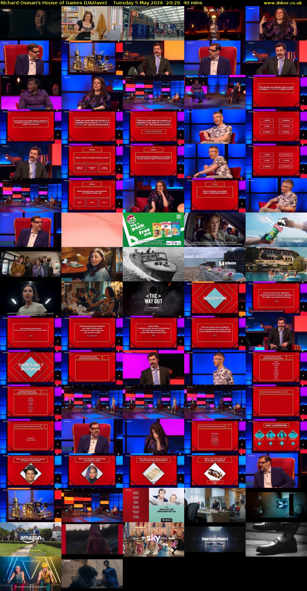 Richard Osman's House of Games (U&Dave) Tuesday 5 May 2026 20:20 - 21:00