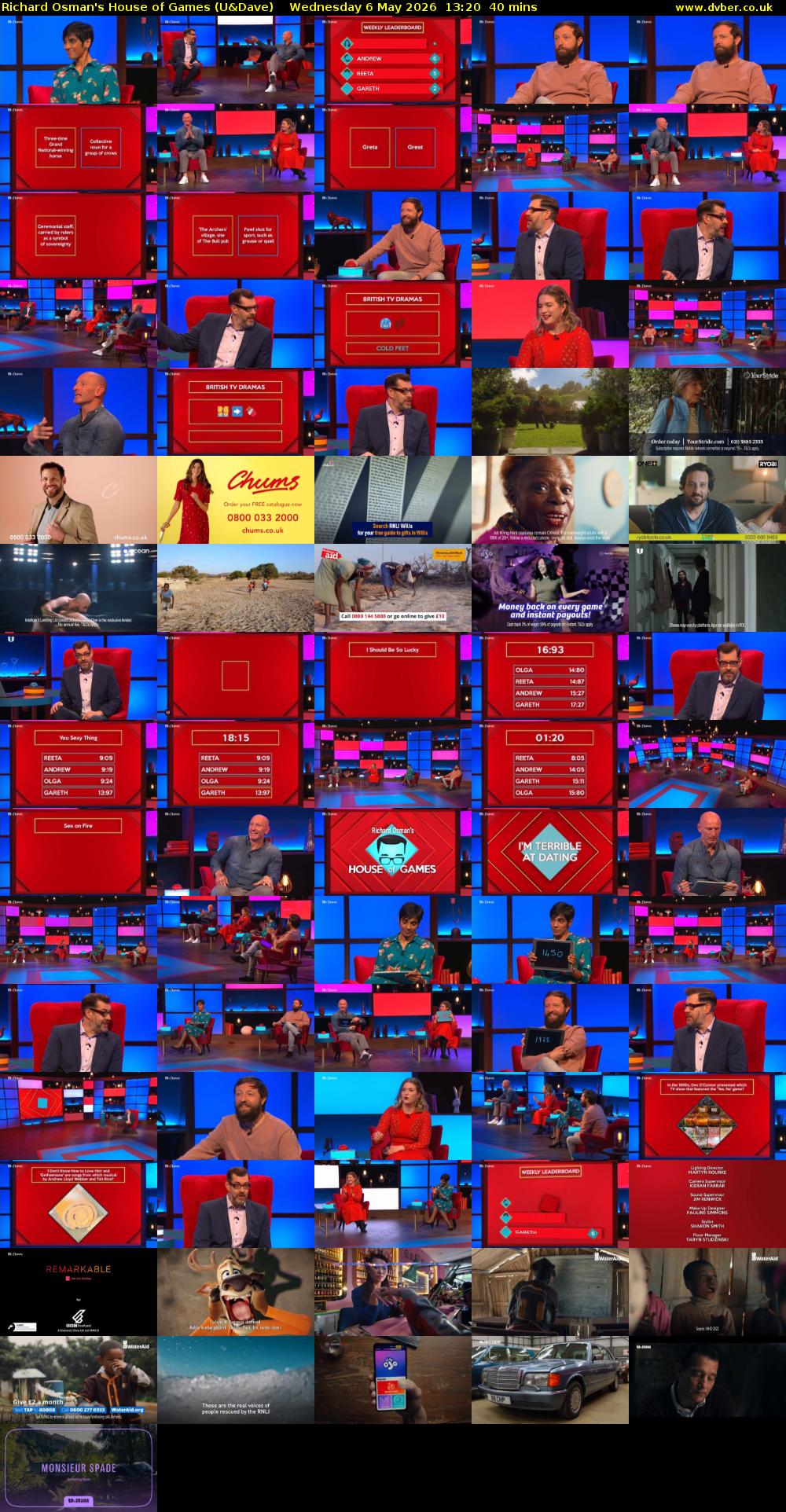 Richard Osman's House of Games (U&Dave) Wednesday 6 May 2026 13:20 - 14:00