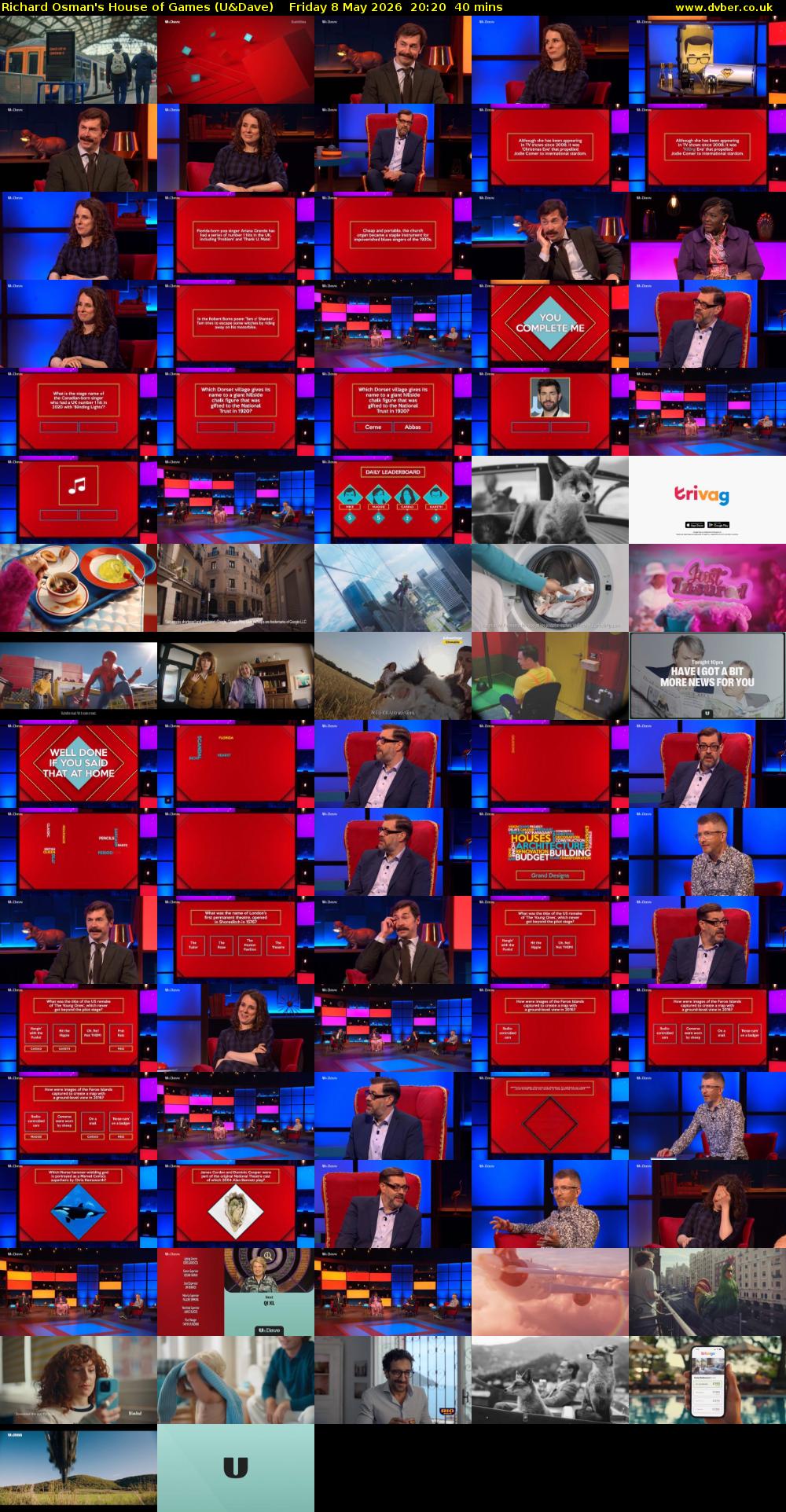 Richard Osman's House of Games (U&Dave) Friday 8 May 2026 20:20 - 21:00