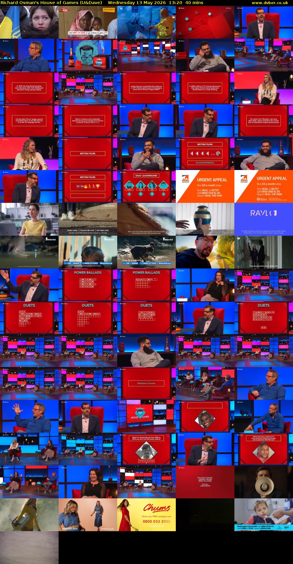 Richard Osman's House of Games (U&Dave) Wednesday 13 May 2026 13:20 - 14:00