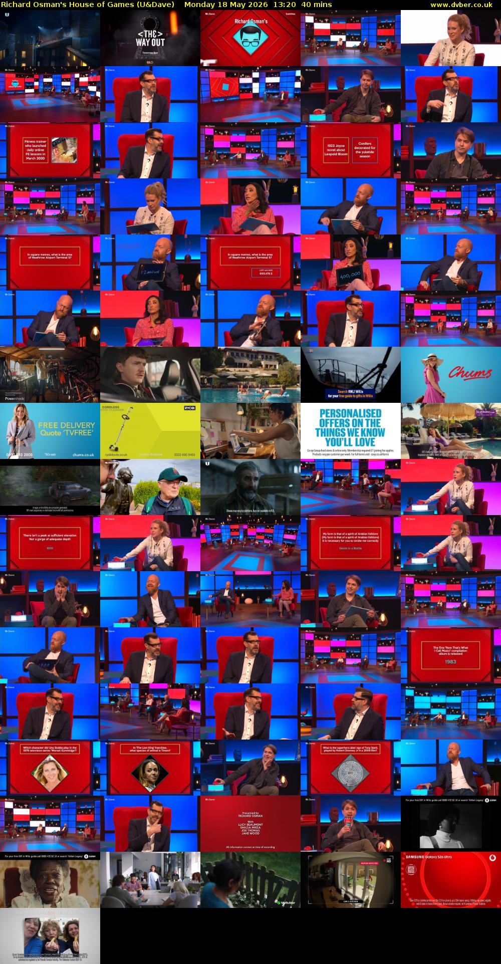 Richard Osman's House of Games (U&Dave) Monday 18 May 2026 13:20 - 14:00