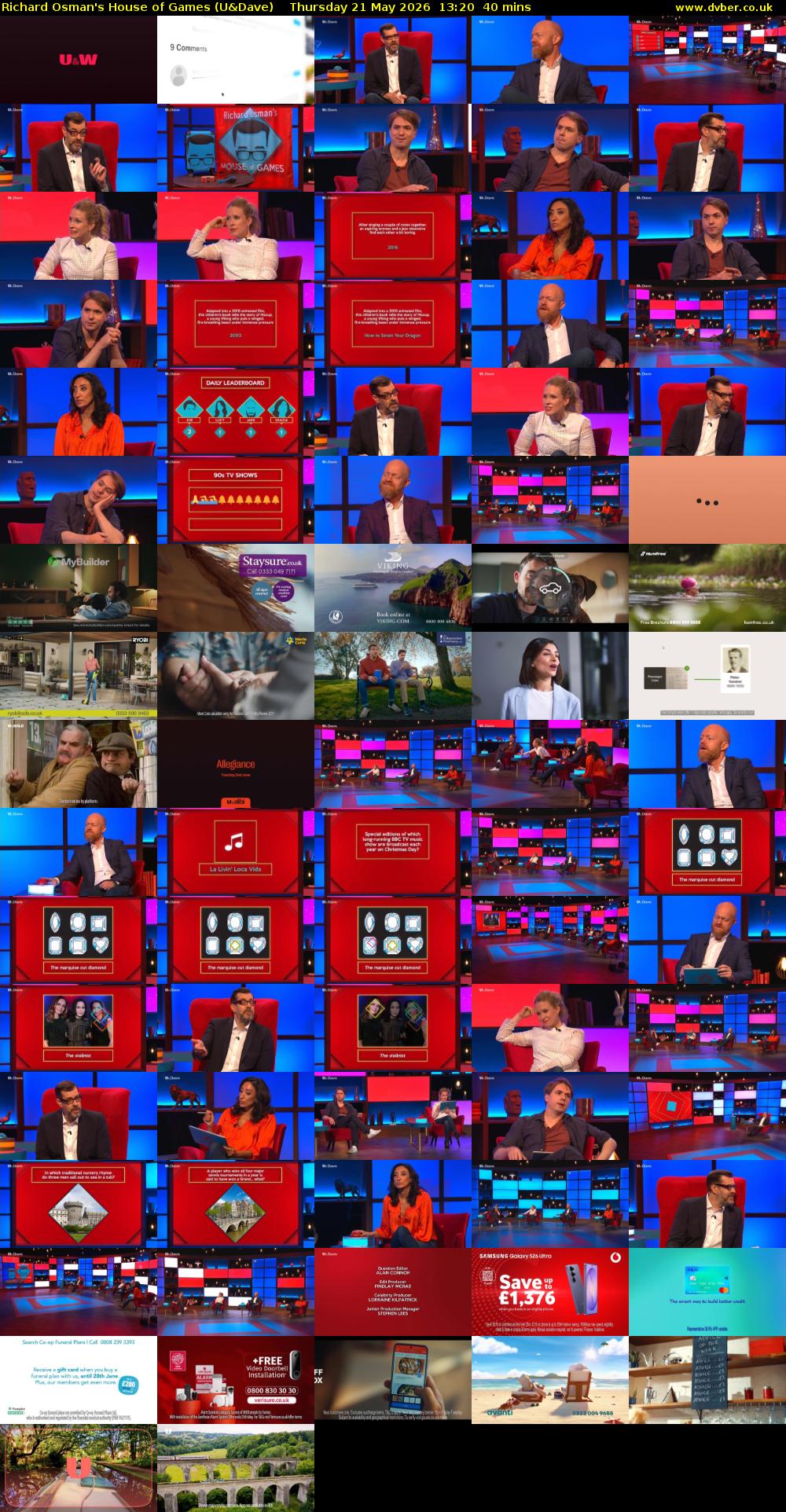 Richard Osman's House of Games (U&Dave) Thursday 21 May 2026 13:20 - 14:00