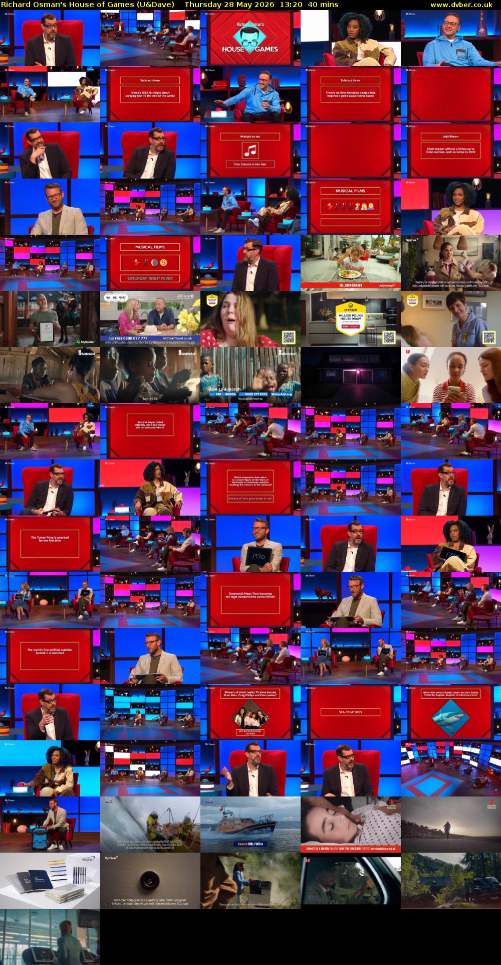 Richard Osman's House of Games (U&Dave) Thursday 28 May 2026 13:20 - 14:00