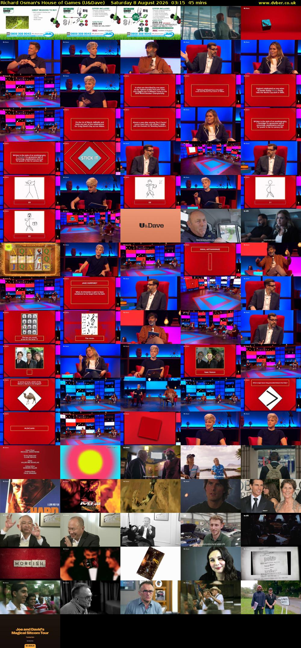 Richard Osman's House of Games (U&Dave) Saturday 8 August 2026 03:15 - 04:00
