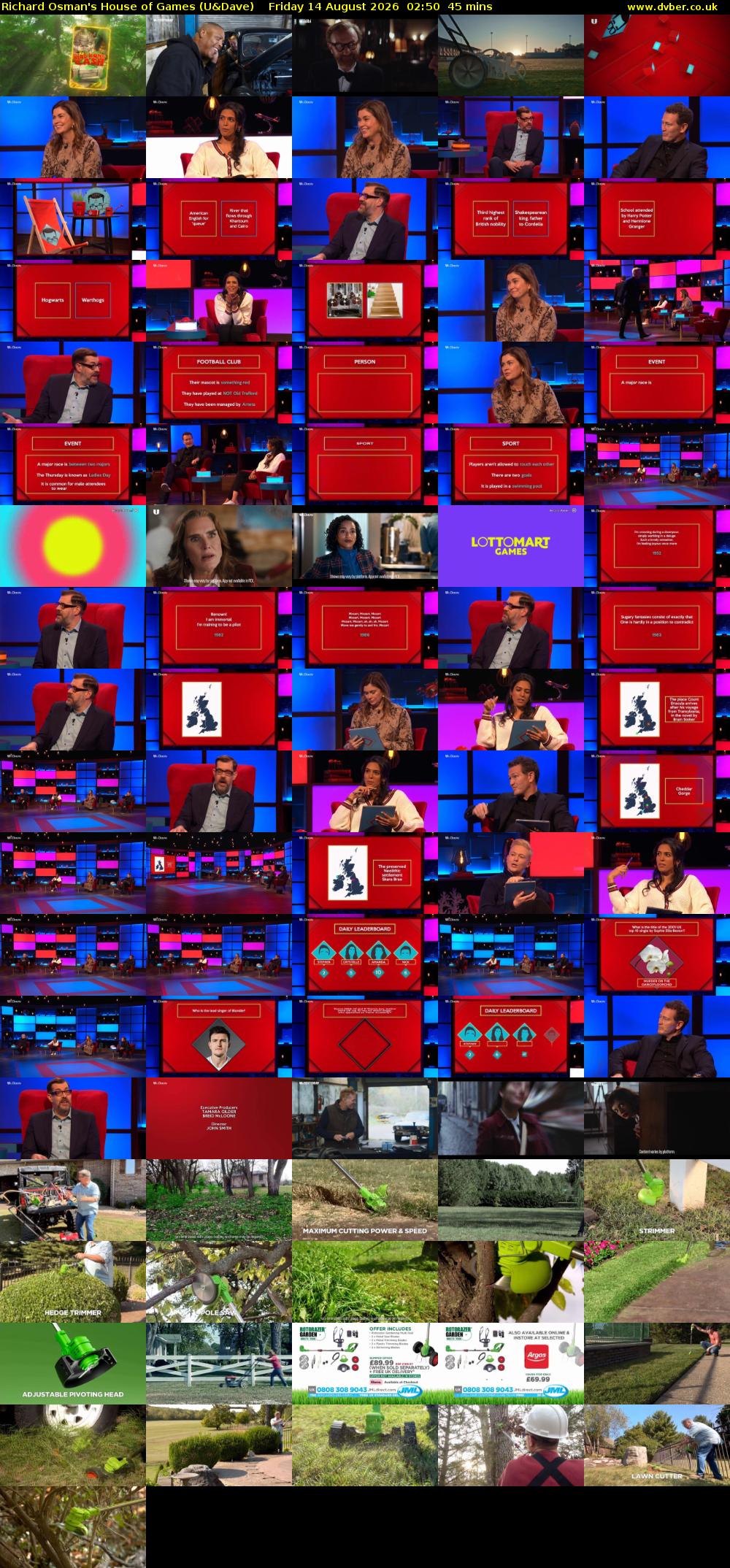 Richard Osman's House of Games (U&Dave) Friday 14 August 2026 02:50 - 03:35