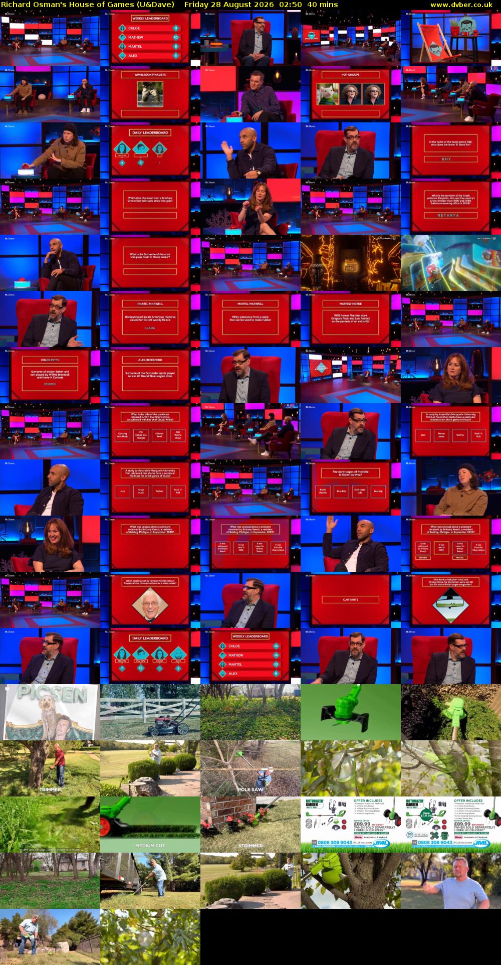 Richard Osman's House of Games (U&Dave) Friday 28 August 2026 02:50 - 03:30