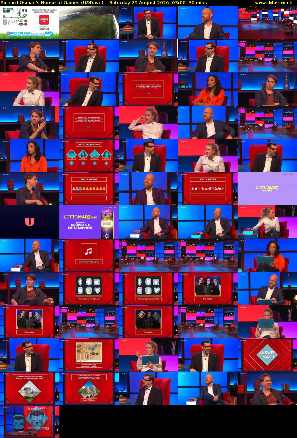 Richard Osman's House of Games (U&Dave) Saturday 29 August 2026 03:00 - 03:30