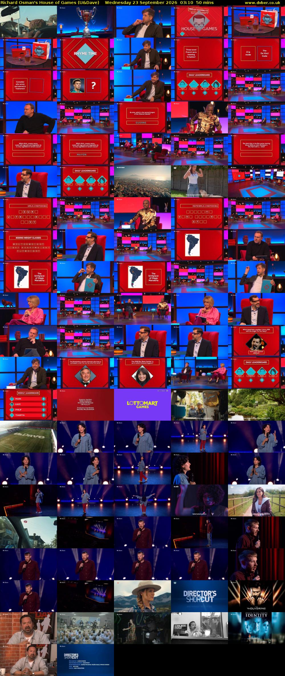 Richard Osman's House of Games (U&Dave) Wednesday 23 September 2026 03:10 - 04:00