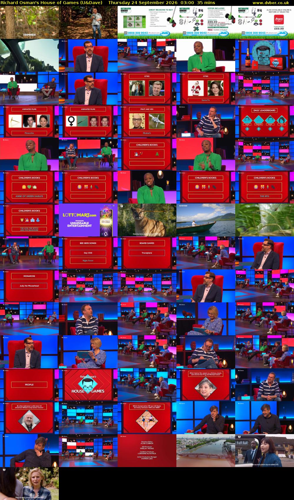 Richard Osman's House of Games (U&Dave) Thursday 24 September 2026 03:00 - 03:35