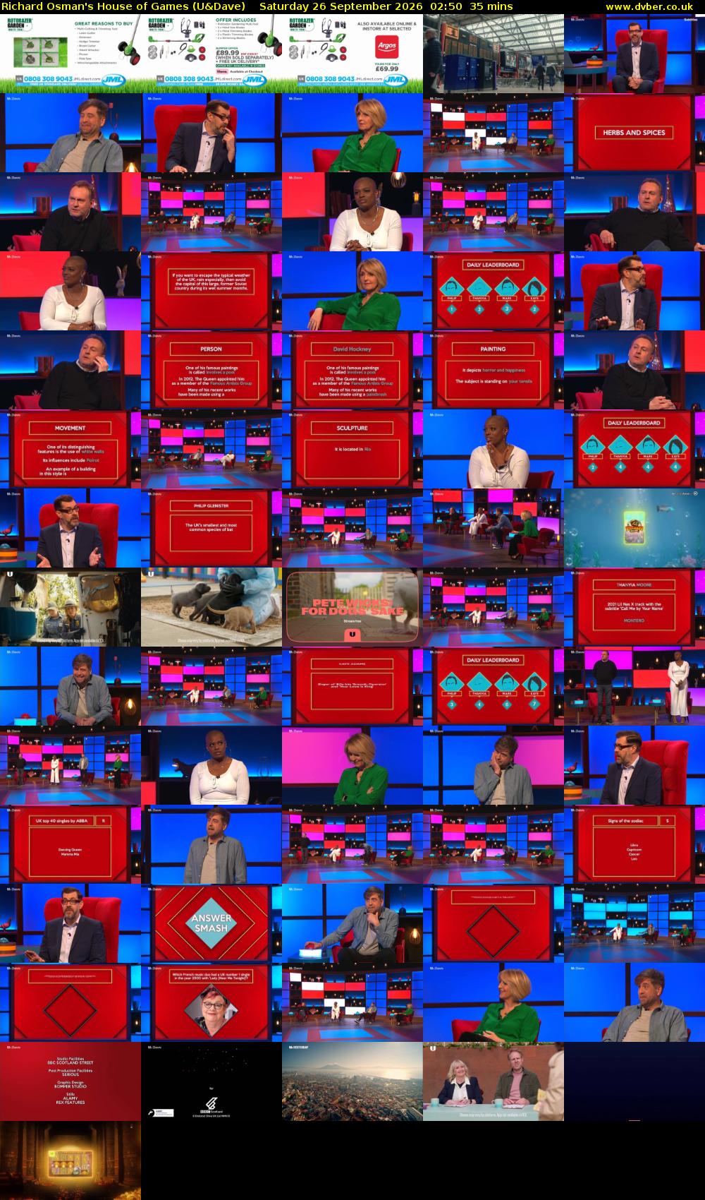 Richard Osman's House of Games (U&Dave) Saturday 26 September 2026 02:50 - 03:25