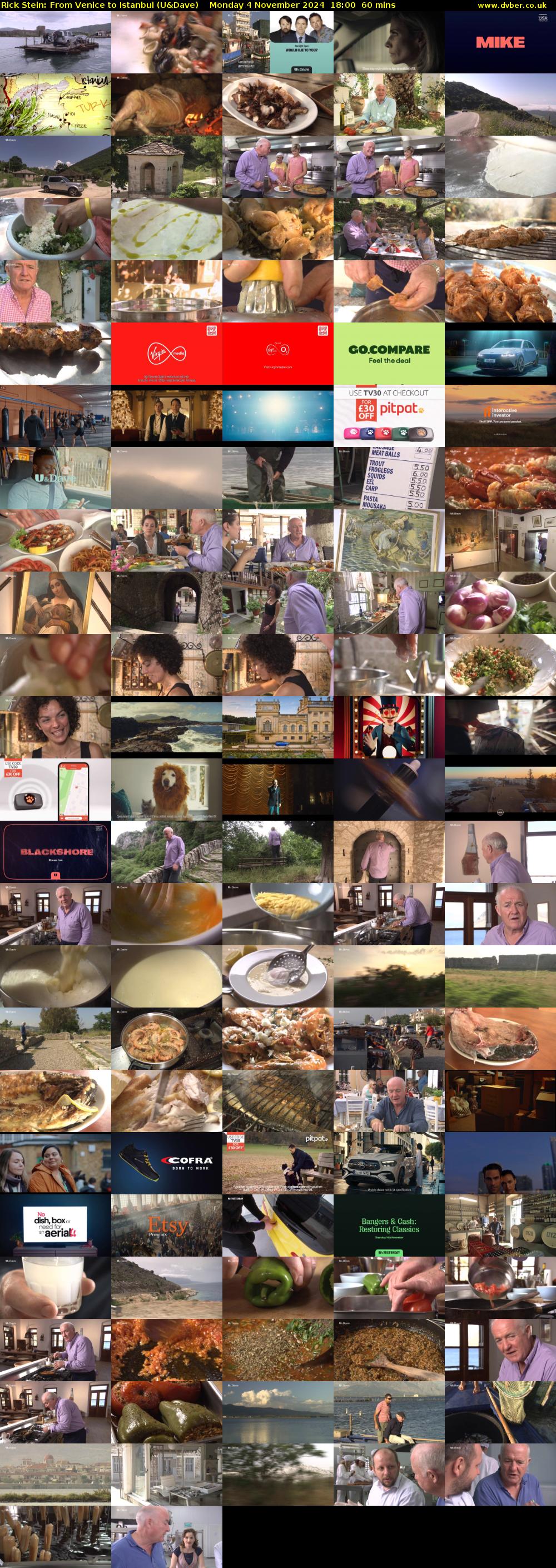 Rick Stein: From Venice to Istanbul (U&Dave) Monday 4 November 2024 18:00 - 19:00