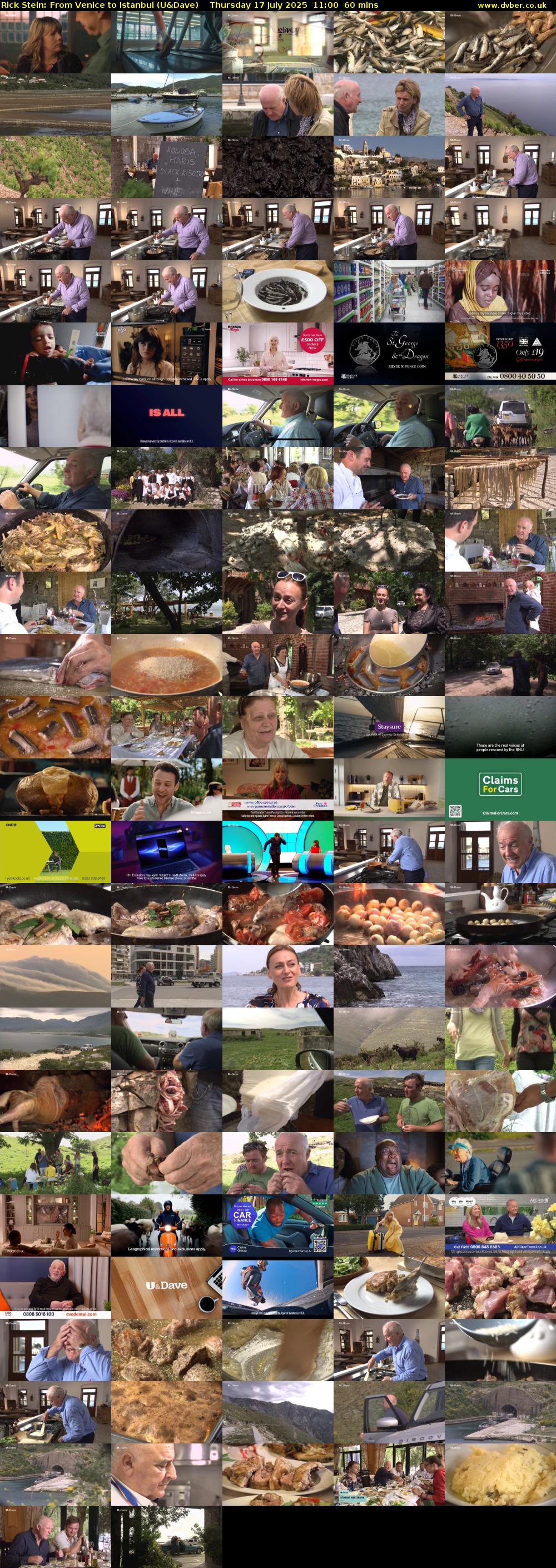 Rick Stein: From Venice to Istanbul (U&Dave) Thursday 17 July 2025 11:00 - 12:00