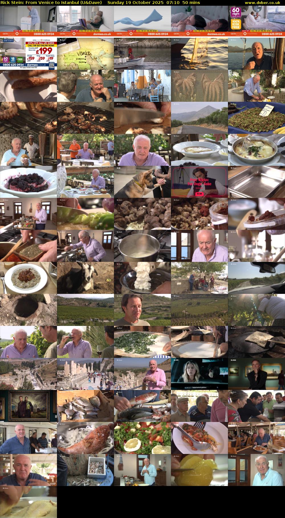 Rick Stein: From Venice to Istanbul (U&Dave) Sunday 19 October 2025 07:10 - 08:00