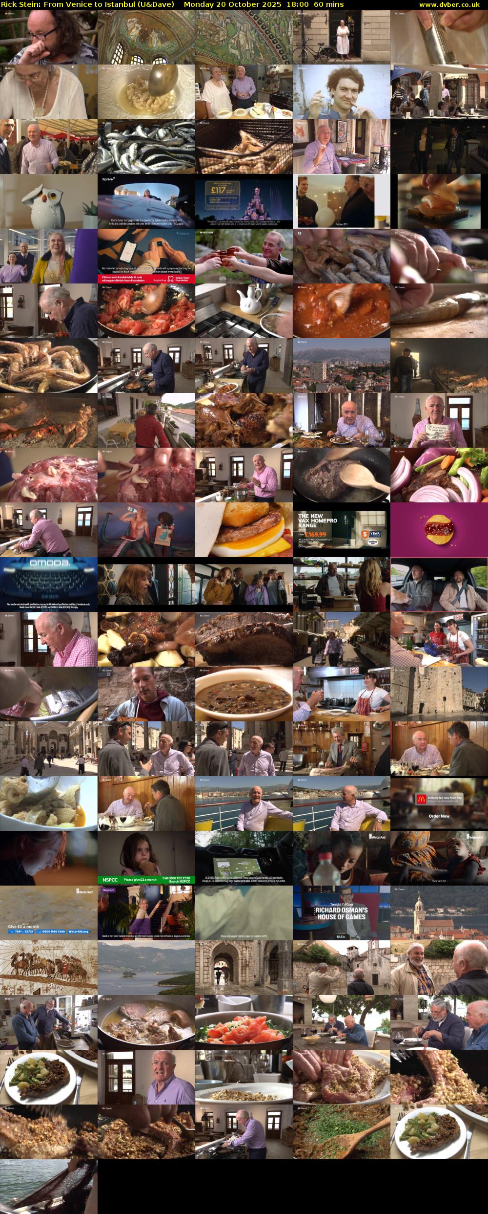 Rick Stein: From Venice to Istanbul (U&Dave) Monday 20 October 2025 18:00 - 19:00