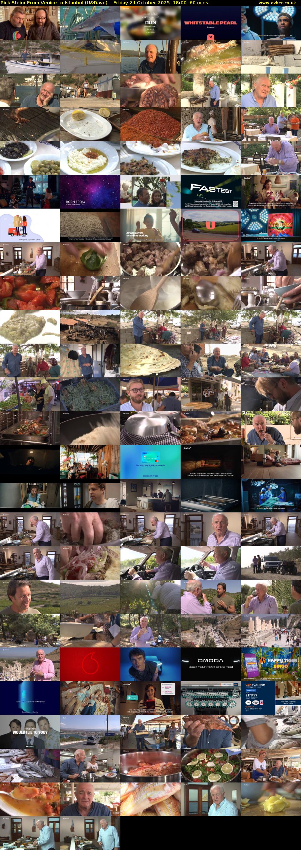 Rick Stein: From Venice to Istanbul (U&Dave) Friday 24 October 2025 18:00 - 19:00