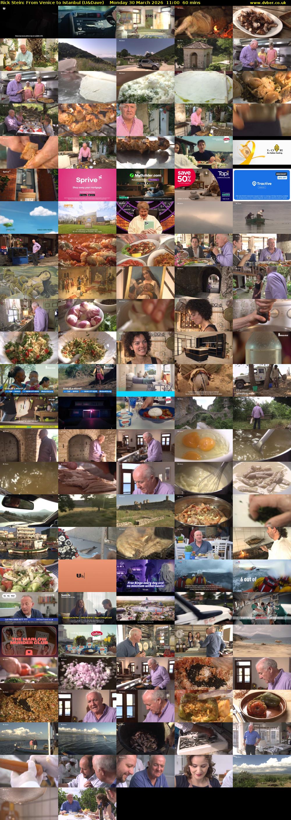 Rick Stein: From Venice to Istanbul (U&Dave) Monday 30 March 2026 11:00 - 12:00