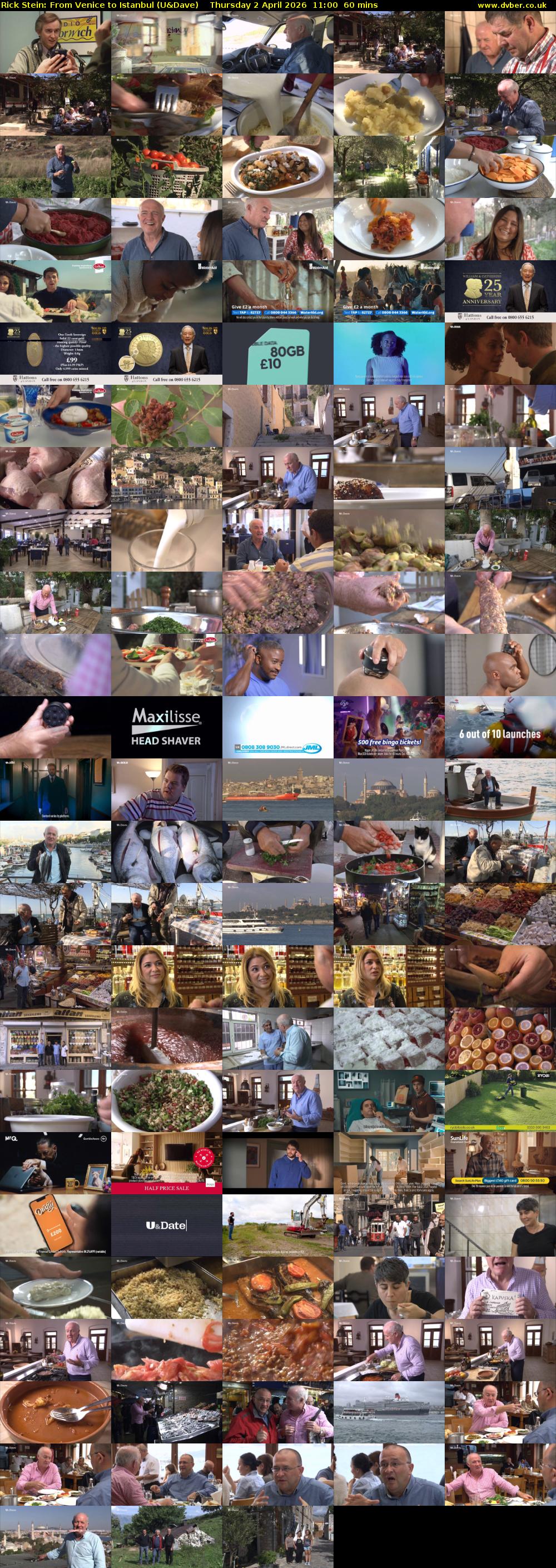 Rick Stein: From Venice to Istanbul (U&Dave) Thursday 2 April 2026 11:00 - 12:00