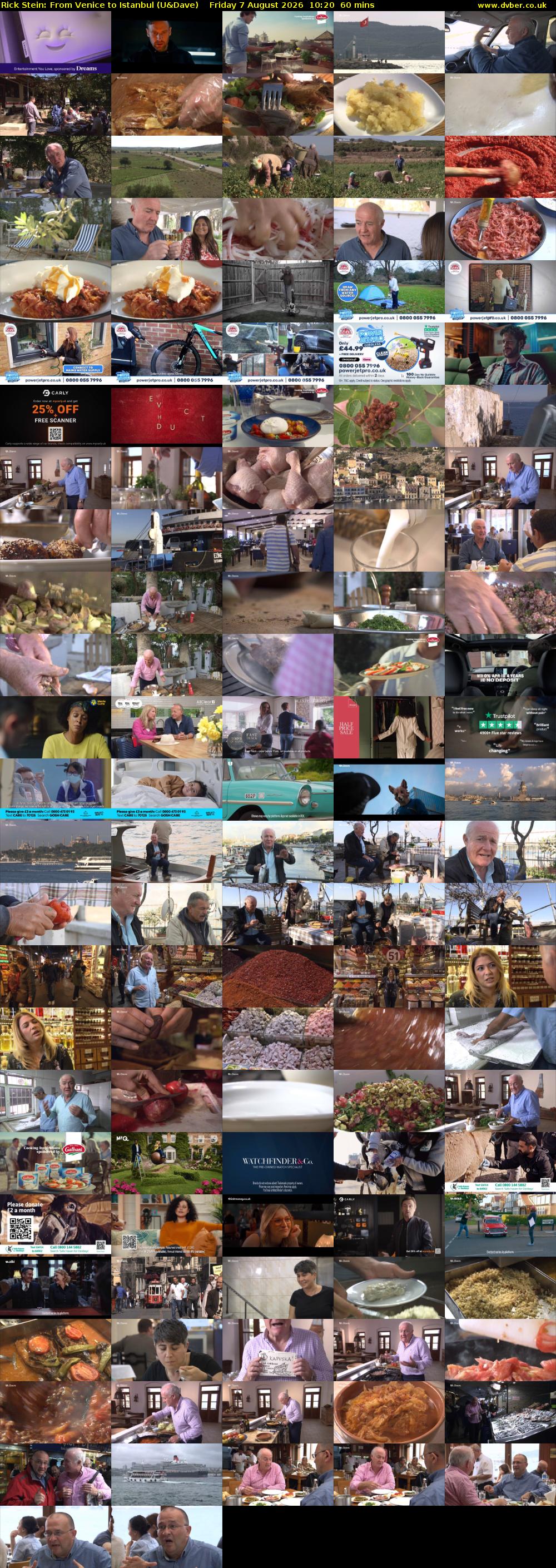 Rick Stein: From Venice to Istanbul (U&Dave) Friday 7 August 2026 10:20 - 11:20