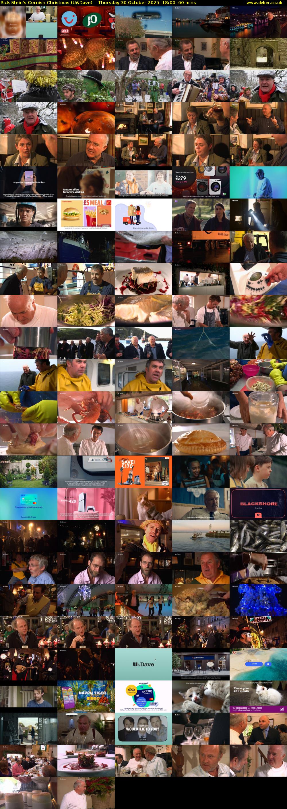 Rick Stein's Cornish Christmas (U&Dave) Thursday 30 October 2025 18:00 - 19:00