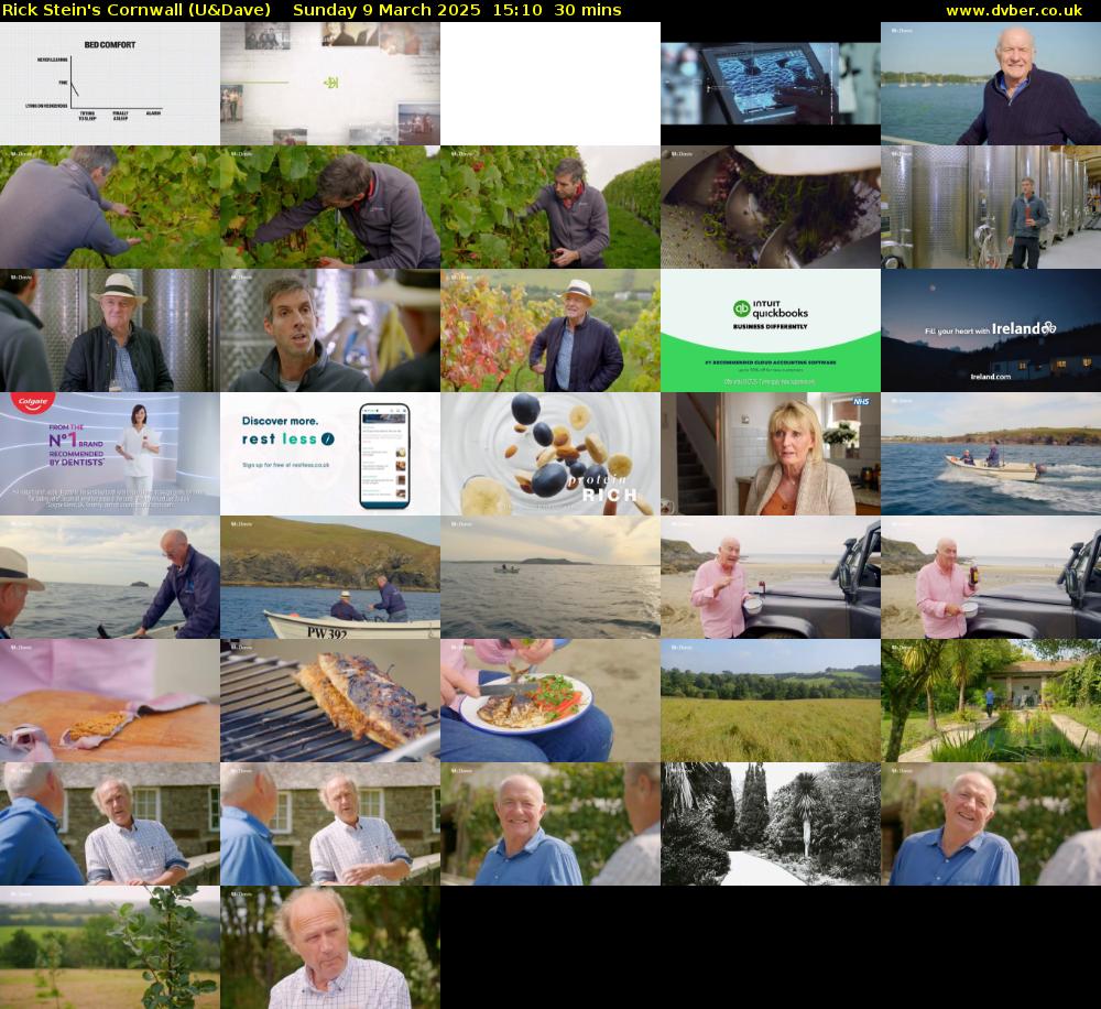 Rick Stein's Cornwall (U&Dave) Sunday 9 March 2025 15:10 - 15:40