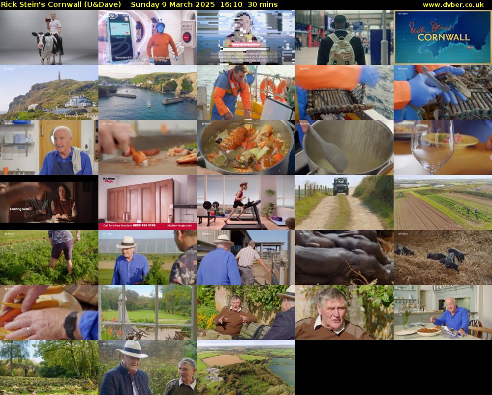 Rick Stein's Cornwall (U&Dave) Sunday 9 March 2025 16:10 - 16:40