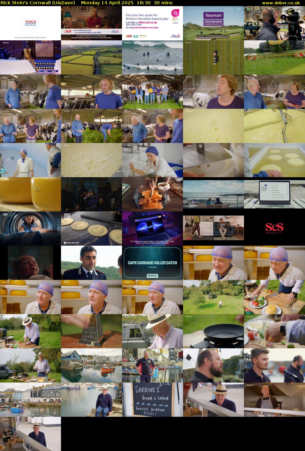 Rick Stein's Cornwall (U&Dave) Monday 14 April 2025 18:30 - 19:00