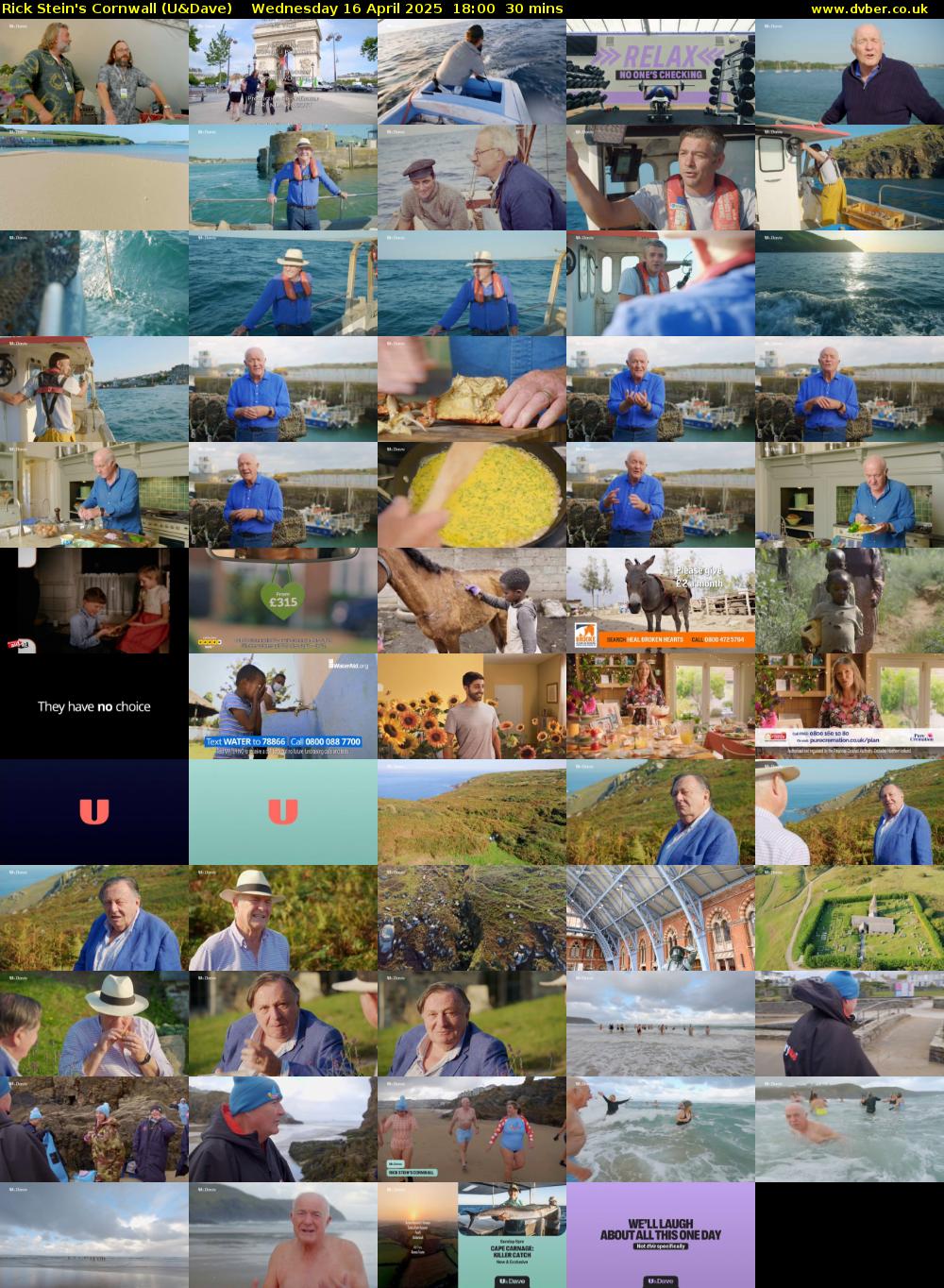 Rick Stein's Cornwall (U&Dave) Wednesday 16 April 2025 18:00 - 18:30