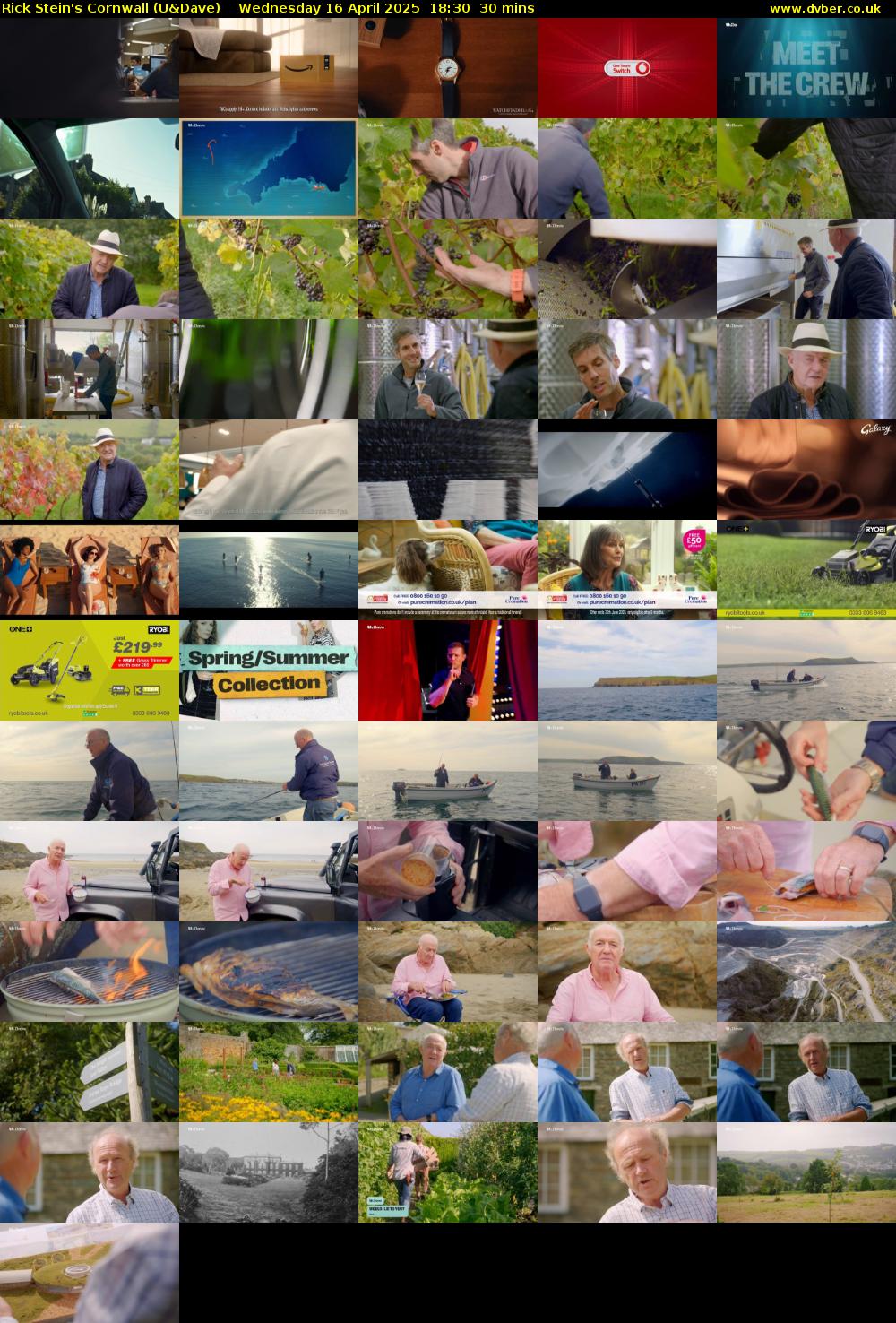 Rick Stein's Cornwall (U&Dave) Wednesday 16 April 2025 18:30 - 19:00