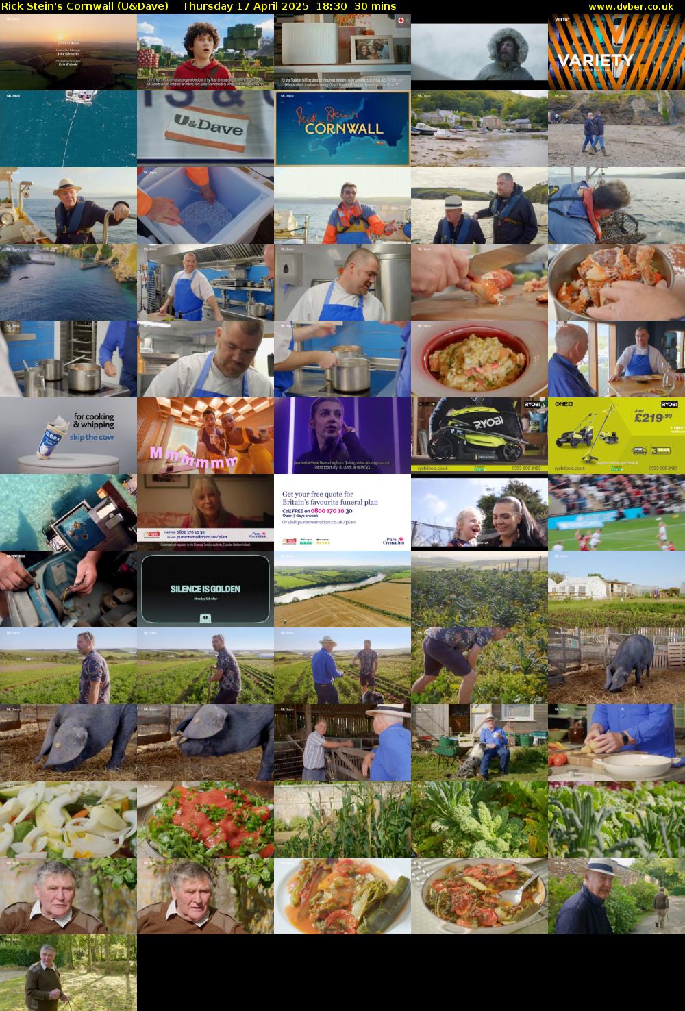 Rick Stein's Cornwall (U&Dave) Thursday 17 April 2025 18:30 - 19:00