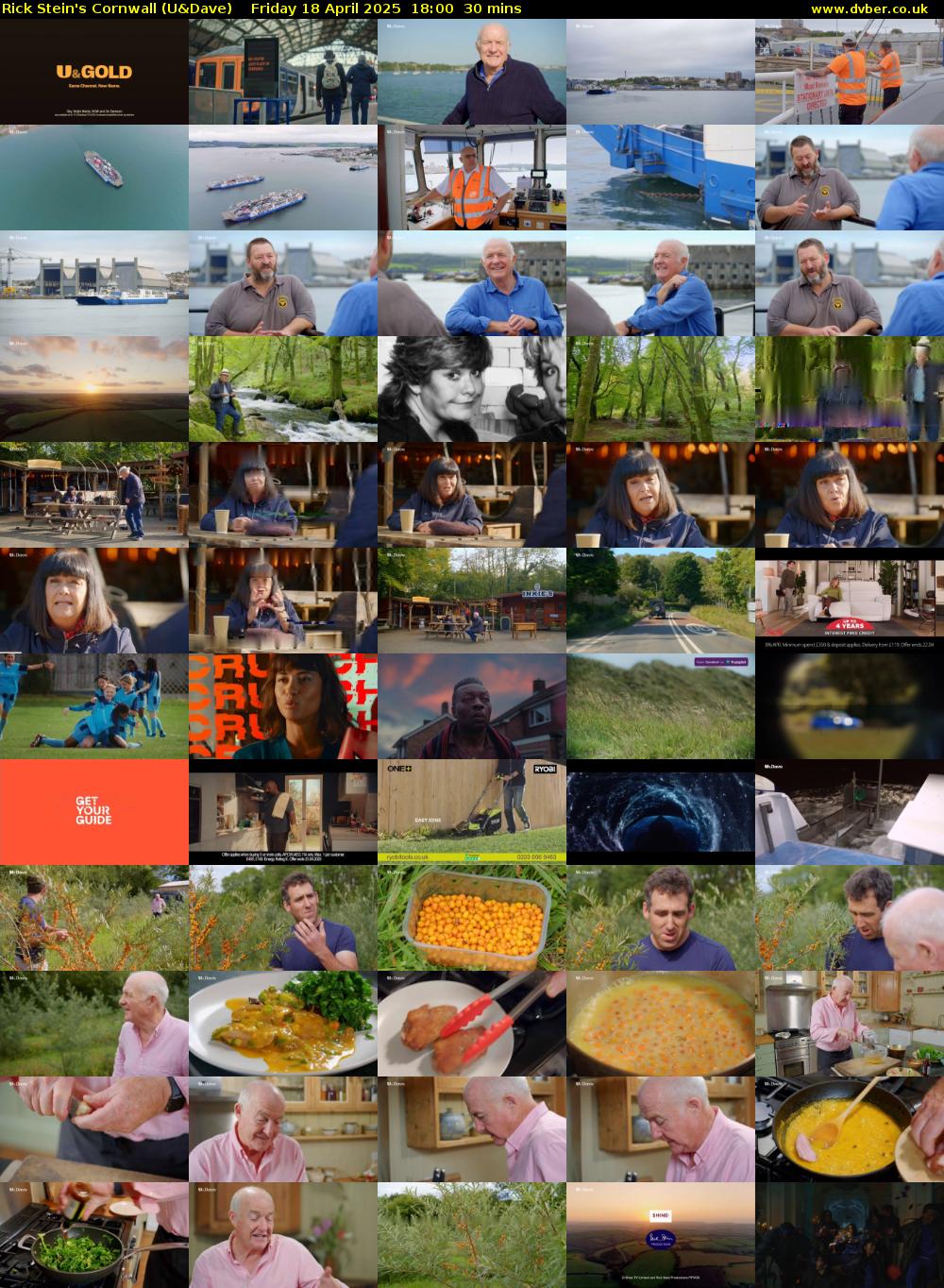 Rick Stein's Cornwall (U&Dave) Friday 18 April 2025 18:00 - 18:30