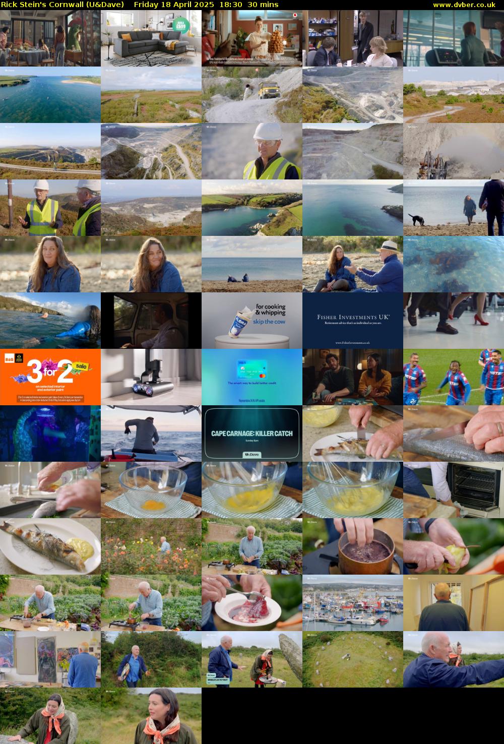Rick Stein's Cornwall (U&Dave) Friday 18 April 2025 18:30 - 19:00