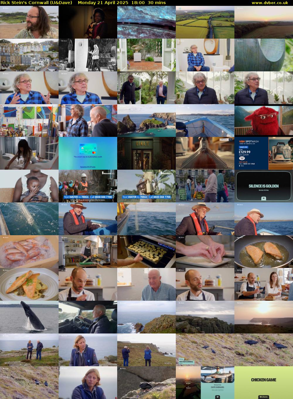 Rick Stein's Cornwall (U&Dave) Monday 21 April 2025 18:00 - 18:30