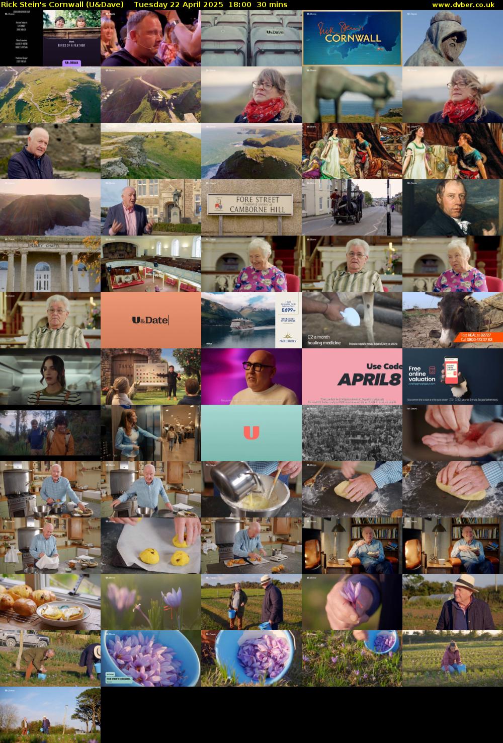 Rick Stein's Cornwall (U&Dave) Tuesday 22 April 2025 18:00 - 18:30