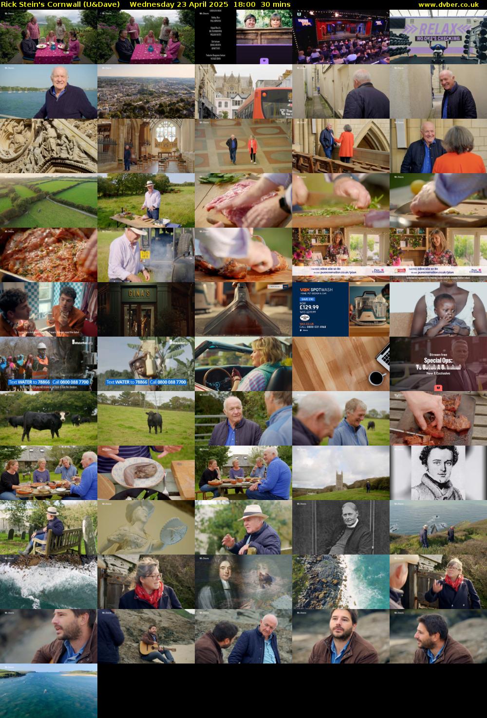 Rick Stein's Cornwall (U&Dave) Wednesday 23 April 2025 18:00 - 18:30